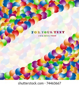 banner color ball rainbow background