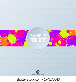 Banner with color splash