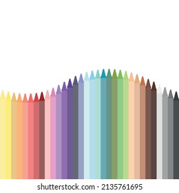 banner with colored pencils. poster with a set of multi-colored pencils. vector illustration, eps 10.
