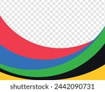 Banner with colored waves. Vector design. Vector graphics for design.