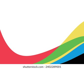 Pancarta con olas de colores. Diseño de vectores. Gráficos vectoriales para el diseño.