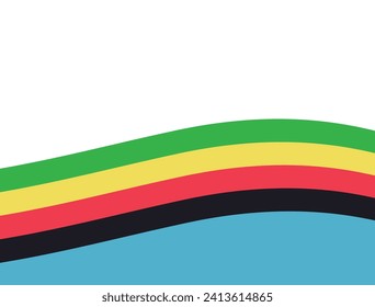 Pancarta con olas de colores. Diseño de vectores. Gráficos vectoriales para el diseño.