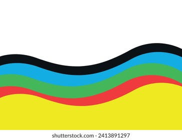 Banner with colored waves. Vector design. Vector graphics for design.