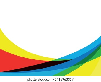 Pancarta con olas de colores. Diseño de vectores. Gráficos vectoriales para el diseño.