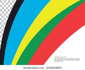 Banner with colored waves. Vector design. Vector graphics for design.