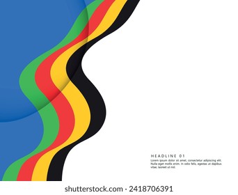 Pancarta con olas de colores. Diseño de vectores. Gráficos vectoriales para el diseño.