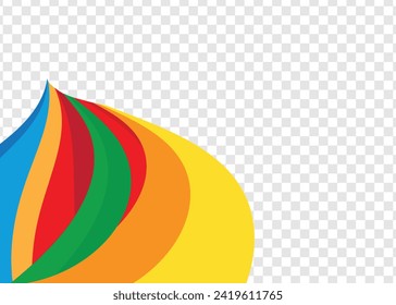 Pancarta con olas de colores. Diseño de vectores. Gráficos vectoriales para el diseño.