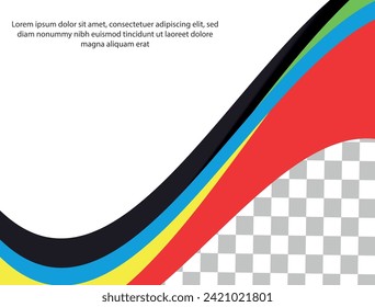 Pancarta con olas de colores. Diseño de vectores. Gráficos vectoriales para el diseño.