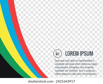 Banner with colored waves. Vector design. Vector graphics for design.