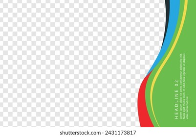 Banner with colored waves. Vector design. Vector graphics for design.