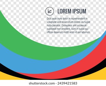 Banner with colored waves. Vector design. Vector graphics for design.