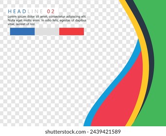 Banner con ondas de colores. Diseño vectorial. Gráficos vectoriales para diseño.