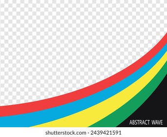 Banner con ondas de colores. Diseño vectorial. Gráficos vectoriales para diseño.