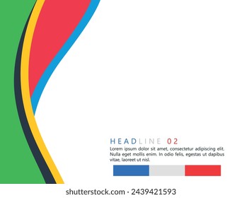 Banner con ondas de colores. Diseño vectorial. Gráficos vectoriales para diseño.