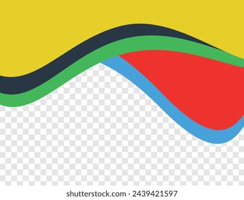 Banner con ondas de colores. Diseño vectorial. Gráficos vectoriales para diseño.