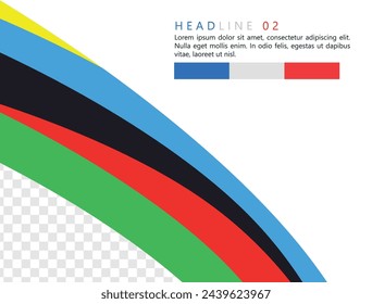 Banner con ondas de colores. Diseño vectorial. Gráficos vectoriales para diseño.