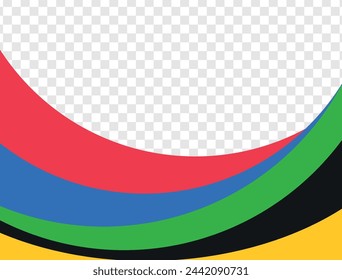 Banner with colored waves. Vector design. Vector graphics for design.