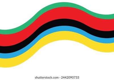 Banner mit farbigen Wellen. Vektor-Design. Vektorgrafik für Design.