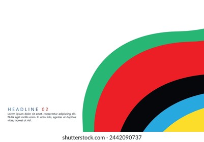 Banner con ondas de colores. Diseño vectorial. Gráficos vectoriales para diseño.