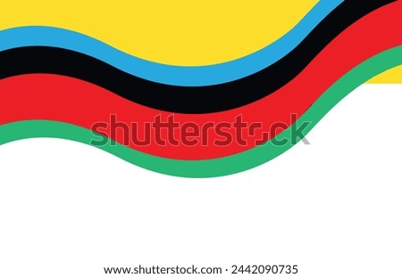 Banner with colored waves. Vector design. Vector graphics for design.
