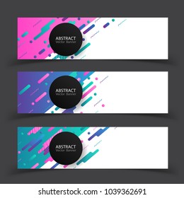 Banner Colorful Dynamic Abstract. Vector illustration.