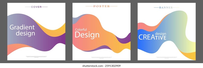 A banner with a colorful gradient. A decorative element template for decoration and creativity