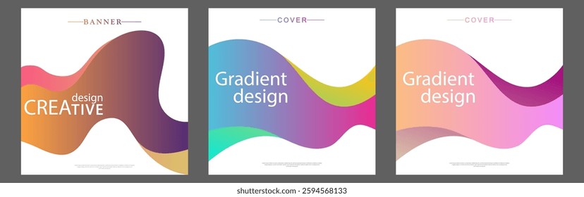A banner with a colorful gradient. A decorative element template for decoration and creativity