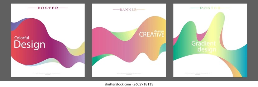 A banner with a colorful gradient. A decorative element template for decoration and creativity