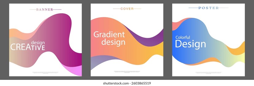 A banner with a colorful gradient. A decorative element template for decoration and creativity
