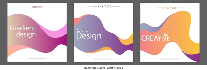 A banner with a colorful gradient. A decorative element template for decoration and creativity