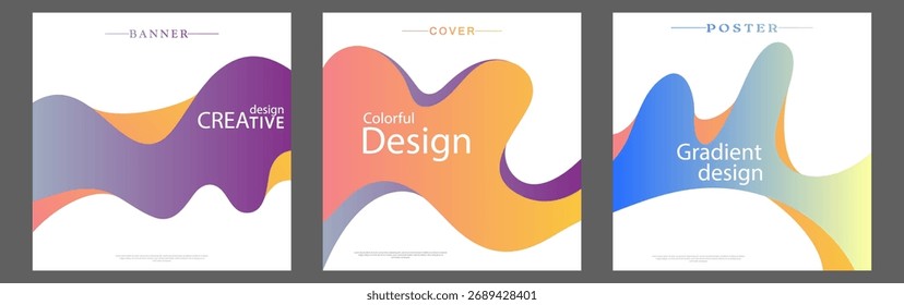 A banner with a colorful gradient. A decorative element template for decoration and creativity