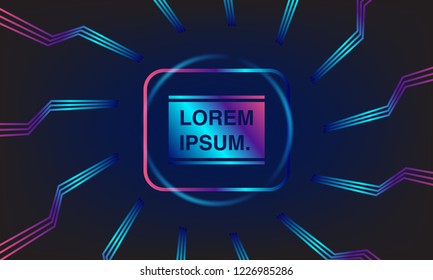 Banner colorful play button. Abstract background. Plastic and Geometric shape. vector eps 10