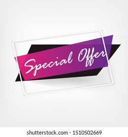 Banner colorful template.Offer label vector