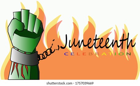 A banner to commemorate Juneteenth Freedom Day