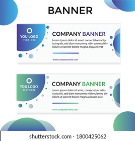 Banner company and event color gradient circle template 