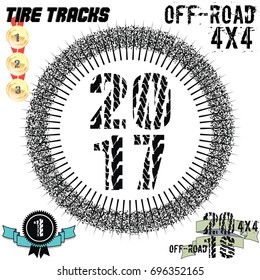Banner for competitions in dirt, of road, stunts. Icons for on line games. Vector illustration EPS10.