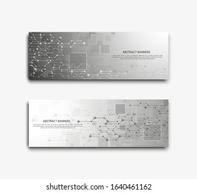 Banner with computer motherboard suitable for concepts of industry, technology, engineering . Vector illustration