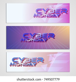 Banner concept. Cyber Monday. Vector.