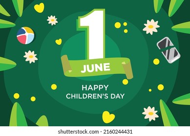 banner with the concept of national children's day of nature concept