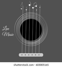 Banner for the concert live music  note illustration eps 10