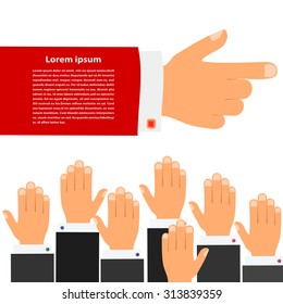 Banner conference. Business, businessman. Way strategy. Flat style. Vector illustration.