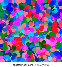 Banner with confetti for web backdrop design. Graphic abstract background. Holiday vector decor. 