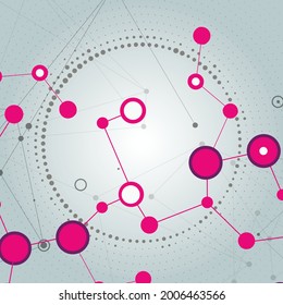 banner con el fondo blanco del vecton del elemento connect. Vector de elemento gráfico. Diseño futurista. Fondo blanco. Diseño de plantilla. Forma geométrica del círculo abstracto