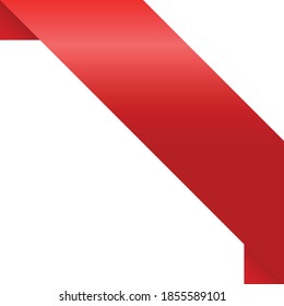 Banner Corner Corner Oferta Etiqueta de descuento Color rojo