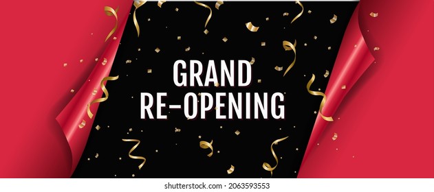 Banner Con Gran Apertura De Esquinas Con Malla Gradiente, Ilustración Vectorial