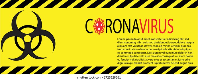 Banner Coronavirus covid-19 and virus sign.  Stop 2019-nCoV outbreak. The worldwide fight against the pandemic. Vector illustration