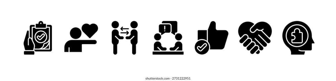 Banner aconselhamento conceito de ilustração vetorial. Terapia, diagnóstico, empatia, aconselhamento e conceito de apoio com ícones
