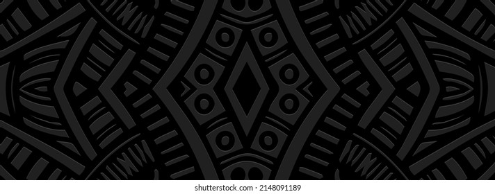 Cartel, diseño de portada. Patrón 3d geométrico dinámico de gran tamaño en un fondo negro, textura decorativa estampada. Gráficos vectores para el fondo de negocios, diseño de revista, folleto, folleto, volante.