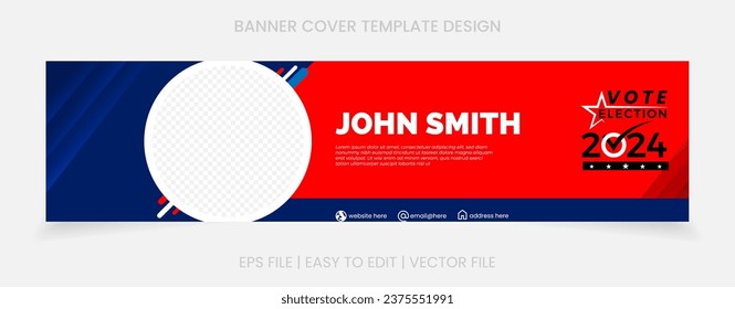 banner cover design social media abstract background. red color and blue.