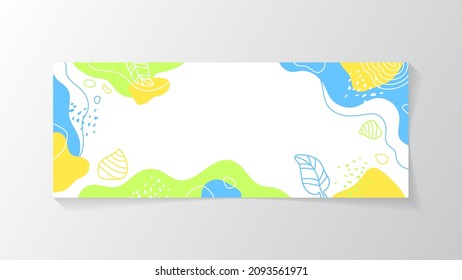 Banner and cover design template. Abstract Background with colorful floral style design